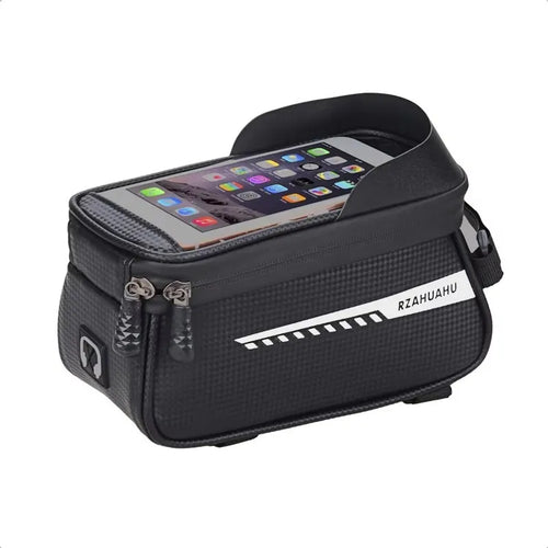 Bicycle Front Frame Bag with  Phone Case Holder and Touch Screen Saddle Bag Accessories