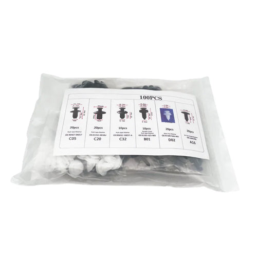 Auto Fastener Clip Mixed Car Body Push Retainer Pin Rivet Bumper Door Trim Panel Fastener Kit Car Clip 100/50 Box /Bag packaging
